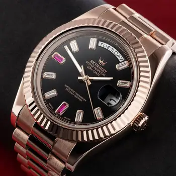 2020 Kvarciniai laikrodžių mados dovanų aukso laisvalaikio laikrodžių vyrams ir moterims Nerūdijančio plieno watchband žiūrėti klasikiniai verslo oficialų menⅰ