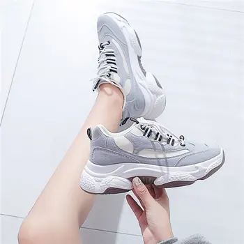 2020 m. pavasarį ir rudenį naujos mados tėtis batai moteriška banga storio apačioje padidėjo laukinių laisvalaikio sportiniai bateliai X111