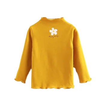2020 m. Žiemos Baby Girl Bazės Marškinėliai Vaikams Medvilnės ilgomis Rankovėmis Plius Aksomo Marškinėlius Gėlių Spausdinti Tirštėti Šiltas Marškinėlius Mergaitėms 2-7 Y