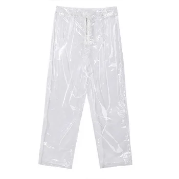 2020 metų Vasaros PVC Plastiko Permatomas Kelnes Modelio Stiliaus Mados Kelnės Storio Vandeniui Moterų Kelnes Streetwear Plius Dydžio Kelnes