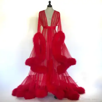 2020 Naujas Moterų Chalatas Vien Pižamą Raudona Balta Juoda Skraiste Prom Bridesmaid Shawel Užsakymą Seksualus Dirbtiniais Kailiais Lady Sleepwear