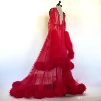 2020 Naujas Moterų Chalatas Vien Pižamą Raudona Balta Juoda Skraiste Prom Bridesmaid Shawel Užsakymą Seksualus Dirbtiniais Kailiais Lady Sleepwear