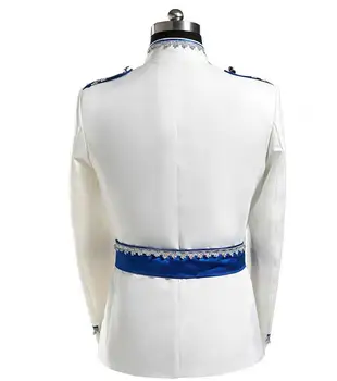 2020 naują atvykimo europos karališkųjų dainininkė vyrų kostiumas rinkinys su pants mens kostiumai rankų darbo oficialų suknelė vyrų slim fit tinka + ziajać 4XL