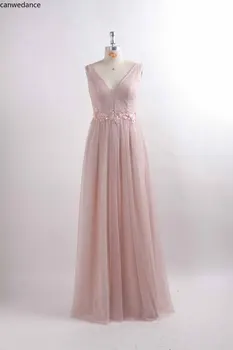 2020 Rožinė Bridemaid Suknelė be Rankovių Naujas Nėrinių Paplūdimys Vestuvės Dress Oficialų Kokteilių suknelės Ilgai Vestidos Chalatas De Soiree