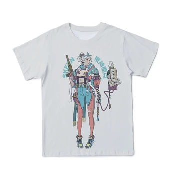 2021 3D T-shirt Vasaros Dvasią Punk Vyrų Drabužiai Mergina Spausdinimo Animacinių filmų pora Marškinėlius Balti Marškinėliai O-Kaklo Didelio Dydžio 110-6XL
