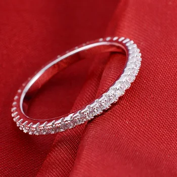 2021 nauja 925 sterlingas sidabro vestuvių, sužadėtuvių žiedai rinkinys moterims piršto band žiedai mados vestuvių papuošalai Juodasis penktadienis R1090S