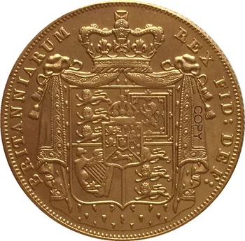 24 - K auksu 1826 Jungtinė Karalystė 2 Svarai - George IV monetos kopija