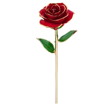 24K Auksu Rose Romantiška Eternal Rose Amžinąjį Gėlė su Stovu-Geriausia Dovana Valentino Dienos, Motinos Dienos, Vestuvių