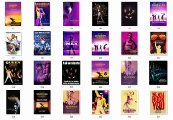 24style Bohemian Rhapsody Kino Meno Filmas Spausdinti Šilko Plakatas už Savo Namų Sienų Dekoras 24x36inch
