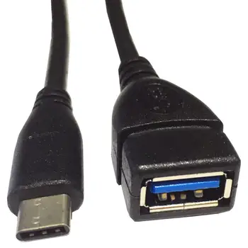 25CM USB 3.1 C Tipo Male Į USB 3.0 Moterų Kampu Kabelis Mac 