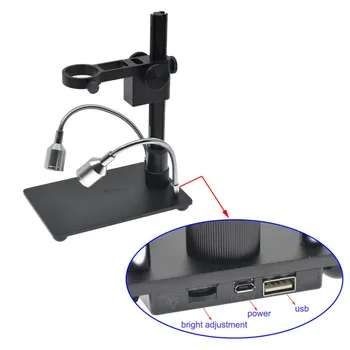 28MP 1080P 60FPS HDMI USB Pramonės Skaitmeninio Mikroskopo Vaizdo Kamera+10X-200X Zoom C-Mount Objektyvas+Mažas Universalus LED šviesos Laikiklis