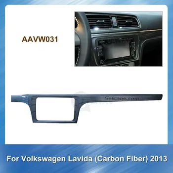 2Din Automobilio Radijo fascia Volkswagen Lavida Anglies Pluošto 2013 M. Automobilio refitting DVD rėmo Įdiegti Montavimo Rėmas Skydelis Brūkšnys Apdaila Rinkiniai