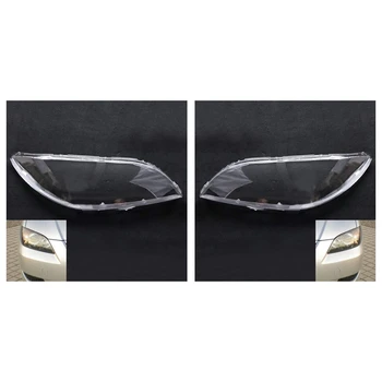 2vnt Automobilio Priekinis Žibintas Lempos Dangtelis Mazda 3 2006-2012 Vandeniui, skaidraus Lęšio Auto Korpuso Dangtis - Kairėje ir Dešinėje