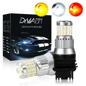 2VNT Drviaion T25 3157 P27/7W LED Atbulinės eigos Žibintas Canbus Klaidų 36SMD Pakeitimo 1200ML