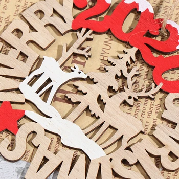 2vnt/komplektas Medinis Tuščiaviduriai Iš Linksmų Kalėdų Laiškas Kabo Pakabukas buities reikmėms Medis
