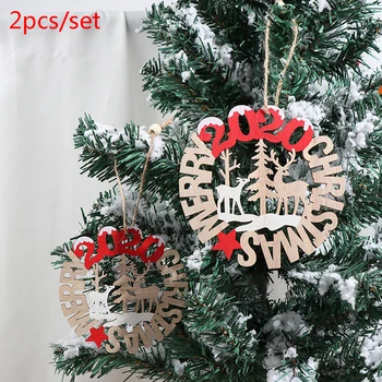 2vnt/komplektas Medinis Tuščiaviduriai Iš Linksmų Kalėdų Laiškas Kabo Pakabukas buities reikmėms Medis