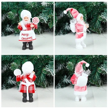 2vnt/komplektas Mielas Kalėdų Senelio Lėlės Žaislas Apdailos Kabinti Kalėdų Medžio Namų