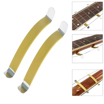 2vnt Metalo String Klotuvas Gitara Luthier Įrankis Valymo Fretboard Geltona