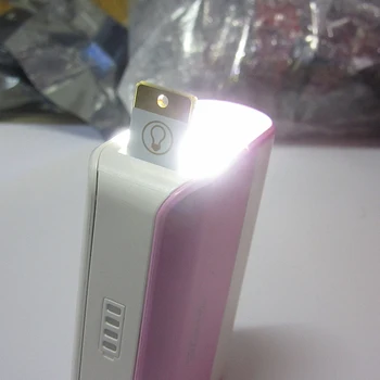 2VNT Naktį Lempos Mini Pocket Kortelė USB Power LED 