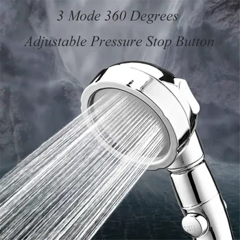 3 režimas dušo stiprintuvas dušo galvutė padengta rankiniai vandens taupymo dušo dušo dušo galvutė 360 laipsnių sukimosi reguliuojamas 30A29