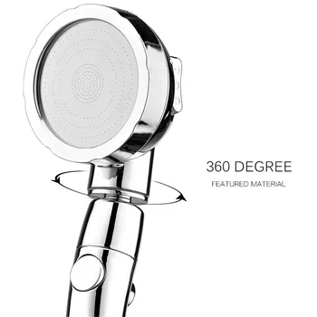 3 režimas dušo stiprintuvas dušo galvutė padengta rankiniai vandens taupymo dušo dušo dušo galvutė 360 laipsnių sukimosi reguliuojamas 30A29