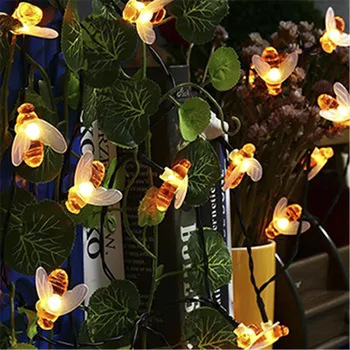 30 LED 5M Modeliavimas Bitėms Saulės Energijos String Lempos Lauko Kiemas Bičių Eilutę Žibintai, Vestuvių Dekoravimas naktinė lempa