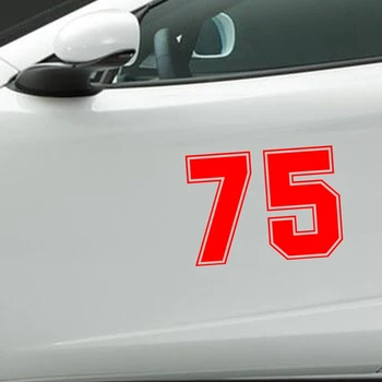 30075# juokinga skaitmenų 75 automobilių lipdukas atspindintis vandeniui automobilio lipdukas vinilo lipdukai ant automobilių, sunkvežimių bamperio galinio lango nešiojamas kompiuteris