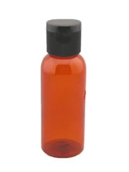 30ml tuščių Plastikinių Butelių, gintaro spalvos/skaidrus PET butelis su juoda/balta/skaidri flip-top cap X 10