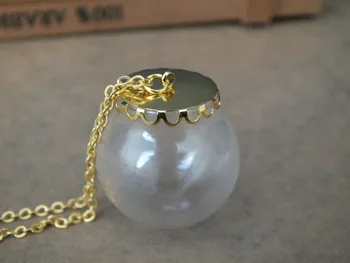 30x20mm Mini turas kamuolys stiklo pasaulio aukso gėlių lovelių nustatyti Skaidrus buteliukas pakabukas 