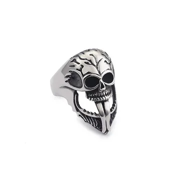 316l nerūdijančio plieno asmenybės kaukolės žiedas zombie vyrų pinigų, žiedas iš nerūdijančio plieno vyrų žiedas J200