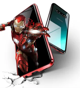 360 Magnetinio Adsorbcijos Metalo Atveju iPhone, 11 Pro XS Max XR Dvipusis Stiklo Atveju, samsung galaxy s20 10 plius Pastaba 9/8/7
