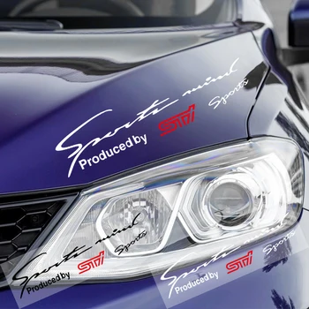 3D Atspindintis Automobilių Stilius STI Sporto Decal priekinis žibintas Antakių Lipdukas Dekoracija Subaru STI Legacy Forester Automobilių reikmenys