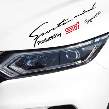 3D Atspindintis Automobilių Stilius STI Sporto Decal priekinis žibintas Antakių Lipdukas Dekoracija Subaru STI Legacy Forester Automobilių reikmenys