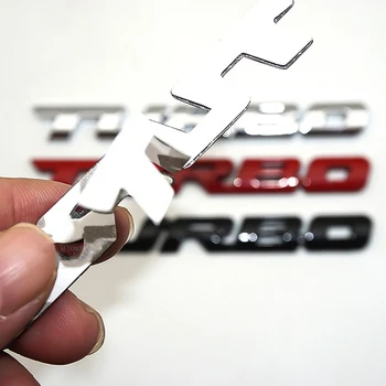 3D Automobilių Lipdukas Stilius Metalo TURBO Emblema Kūno Galinis bagazines dangtis Ženklelis Ford Focus 2 3 ST, RS Fiesta Mondeo Tuga Ecosport Fusion
