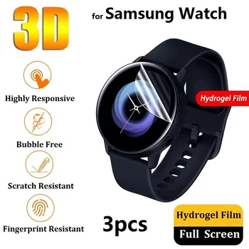 3D Full Screen Protector for Samsung Galaxy Aktyvios 2 44mm 40mm Pavarų S3 S2 Žiūrėti 3 45mm 41mm 46mm (Ne Stiklo) Plėvelė, Folija Hidrogelio