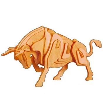 3D Medinės Dėlionės-Bull