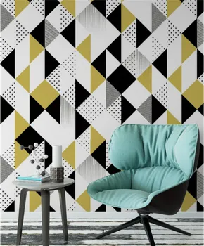 3D stereoskopinis sienų tapetai, TV foną, tapybos gyvenimo kambario, miegamasis, Modernus paprasta geometrinis modelis pleistrai tapetai