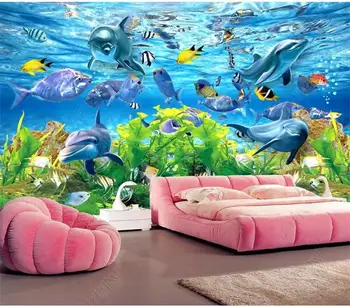 3d tapetai, foto tapetai užsakymą svetainės freskos super aišku, ocean world 3d vaizdo tapybos sofa-lova, TV foną siena lipdukas