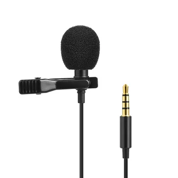 3M 1,5 M Mini Nešiojamas Mikrofonas Kondensatoriaus Clip-on Atvartas Lavalier Mic Laidinio Mikrofo/Microfon Telefono Laptopo Kamera DV