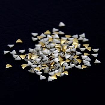3mm, Sidabro, Aukso, Trikampio Formos, Naujo Dizaino Metalų Lydinio, Medžiagos Pataisų Su Klijais Atgal Lipdukai 3D Nagai Meno Papuošalai