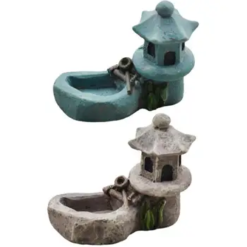 4*5cm Tvenkinys Miniatiūrinės Figūrėlės Dervos Amatų Namų Apdailos Atsipalaidavimo Pet Bokštas Zen Garden Arbatos Namų V2T1