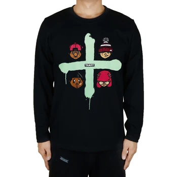 4 dizaino Gatvės Mados ilgomis rankovėmis HIP-HOP Reperis atlikėjas Lil Wayne Pritaikyti marškinėliai fitneso Medvilnės Riedlentė camiseta hipster