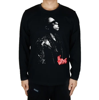 4 dizaino Gatvės Mados ilgomis rankovėmis HIP-HOP Reperis atlikėjas Lil Wayne Pritaikyti marškinėliai fitneso Medvilnės Riedlentė camiseta hipster