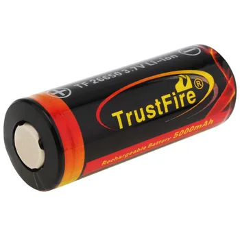 4 unids trustfire 3.7 V 26650 recargable 5000 mAh alta capacidad de litio li-ion con de litio para las baterias de la linterna