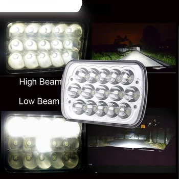 45W 7 X 6 Colių LED Žibintai su Aukštos ir Žemos Artimosios Šviesos Projektorius skirtas Jeep Cherokee Sunkvežimiai