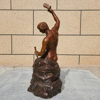 47cm Karšto Pardavimo Liejimo, Bronzos Savarankiškai atlikti Žmogaus Statula Bobi Carlyle Skulptūra Bronzos Savarankiškai skulptūrų Statula Namų Biuro Menas, Dekoras