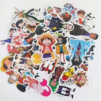 48Pcs Vienas Atsitiktinis Gabalas Japaneses Animacinių filmų Luffy Lipdukas Kietas Lipdukai Vaikams Lipduko ant Laptopo Riedlentė Lagaminą Dviračio Šalmas