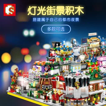 490Pcs Mini Gatvių Statyba Blokai Žaislai Vaikams Kinų Stiliaus Parduotuvė Modelį, Vaikai 