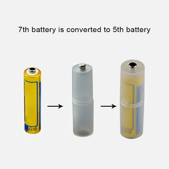 4pcs AAA iki AA Dydžio Baterijos Adapteris Keitiklis Baterijų Laikiklį Patvarus Atveju Switcher EM88