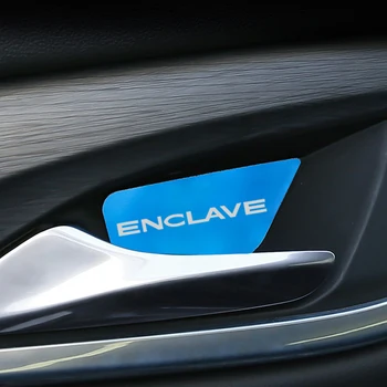 4pcs Anglies pluošto modelio automobilio salono durų rankena ornamentu atveju BUICK ENCLAVE nerūdijančio plieno reikmenys, automobilių stilius